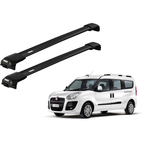 Barras THULE EDGE Flush para Van FIAT Doblo desde 2010 negro