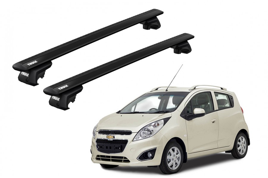 Barras THULE EVO WingBar para autos CHEVROLET Spark 2010 a 2015 negro