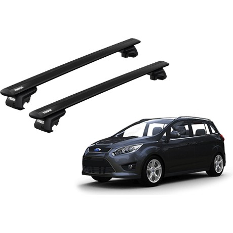 Barras THULE EVO WingBar para autos FORD Grand C-Max desde 2010 negro