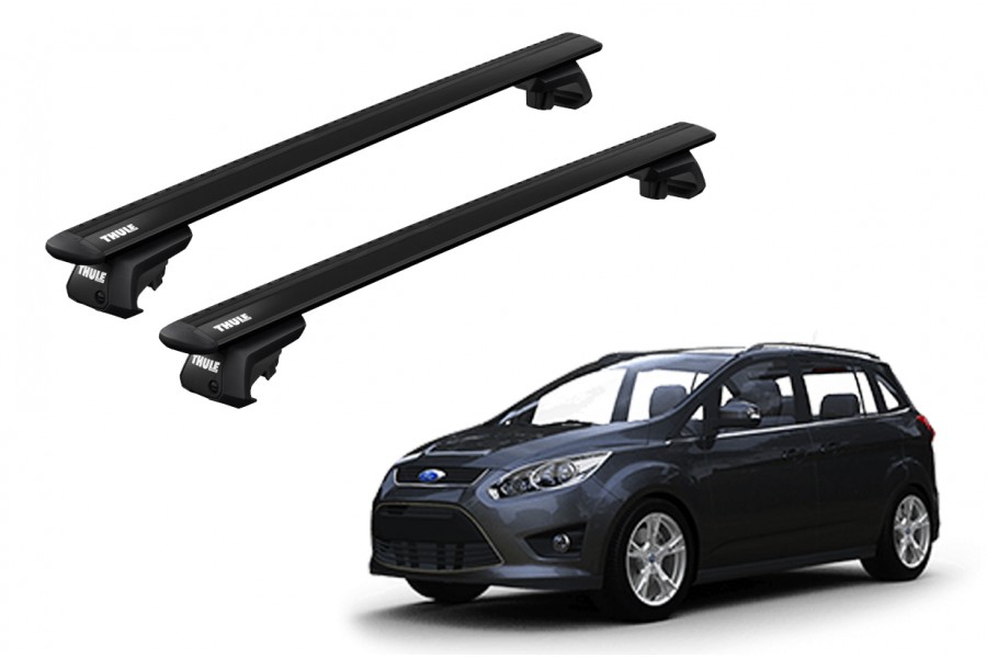 Barras THULE EVO WingBar para autos FORD Grand C-Max desde 2010 negro