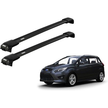 Barras THULE EDGE Flush para autos FORD Grand C-Max desde 2010 negro