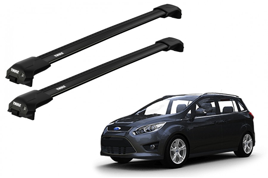 Barras THULE EDGE Flush para autos FORD Grand C-Max desde 2010 negro