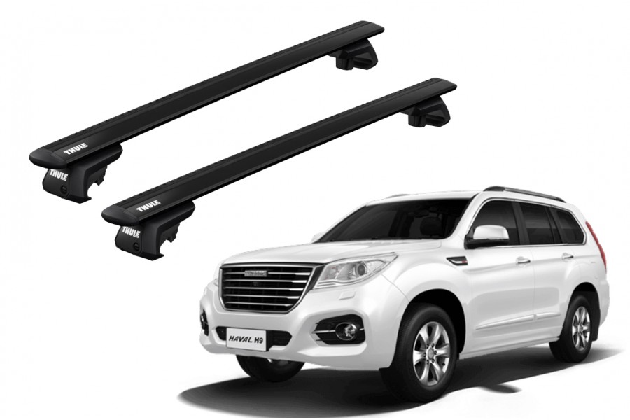 Barras THULE EVO WingBar para autos GREAT WALL Haval H9 desde 2015 - 2024 negro
