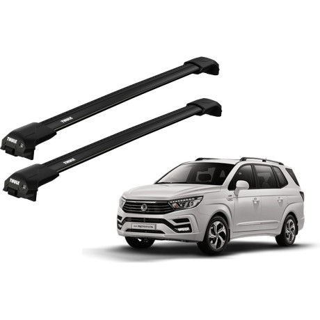 Barras THULE EDGE Flush para autos SSANGYONG Rodius desde 2013 negro
