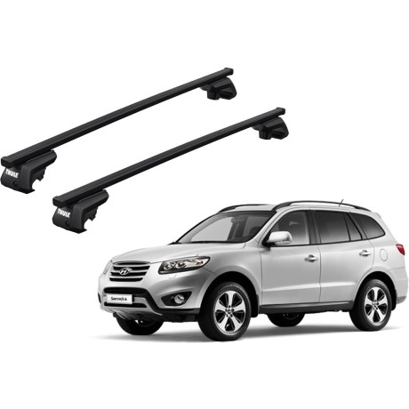 Barras THULE EVO SquareBar para autos HYUNDAI Santa Fe 2010 a 2012