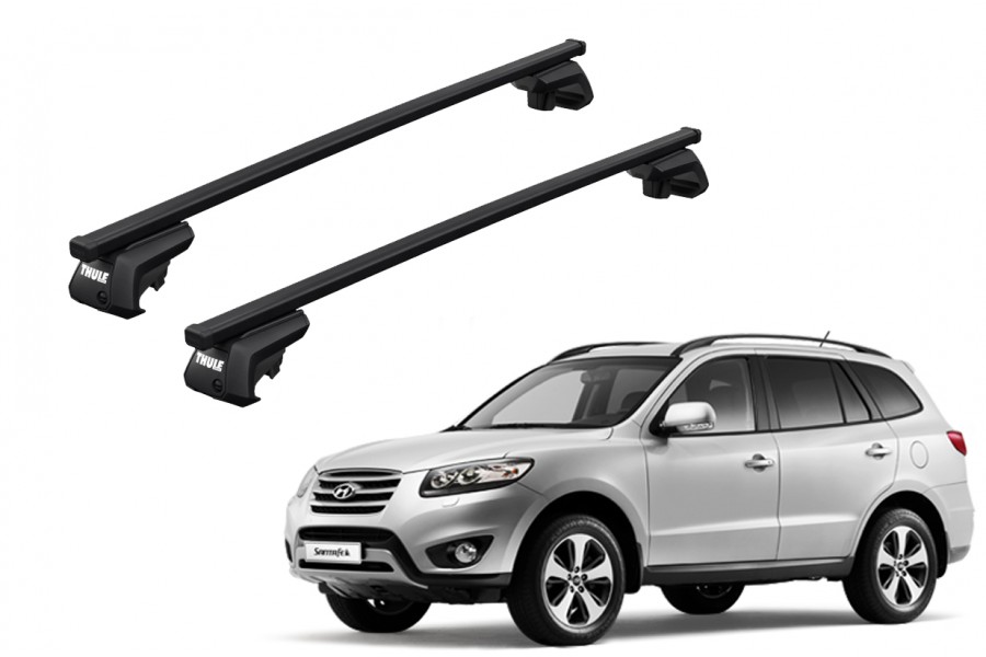 Barras THULE EVO SquareBar para autos HYUNDAI Santa Fe 2010 a 2012