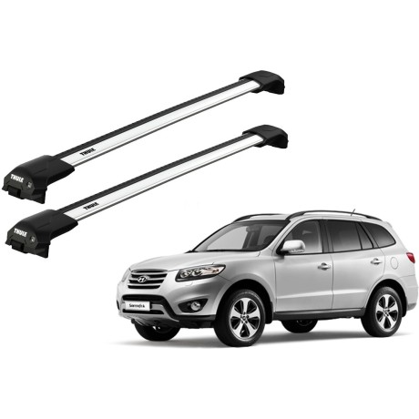 Barras THULE EDGE Flush para autos HYUNDAI Santa Fe 2010 a 2012