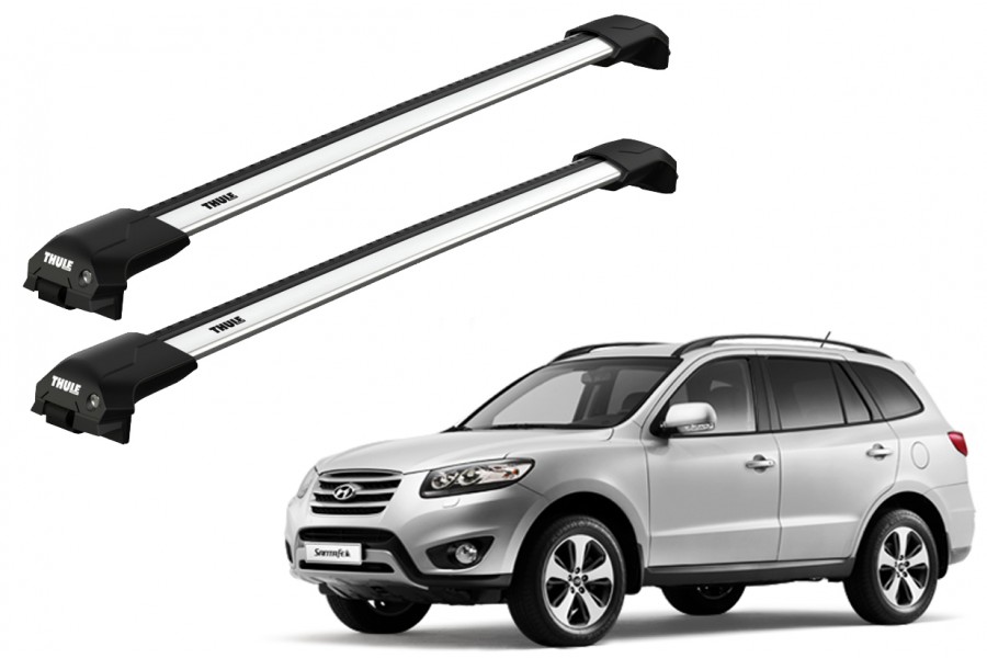 Barras THULE EDGE Flush para autos HYUNDAI Santa Fe 2010 a 2012