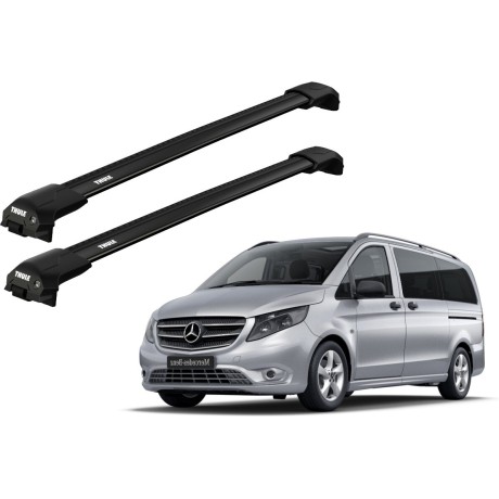 Barras THULE EDGE Flush para autos MERCEDES BENZ Vito desde 2015 negro