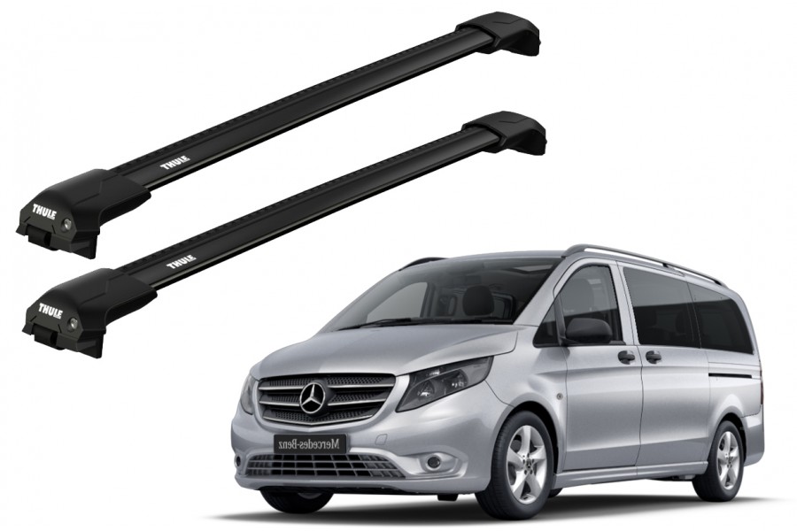 Barras THULE EDGE Flush para autos MERCEDES BENZ Vito desde 2015 negro