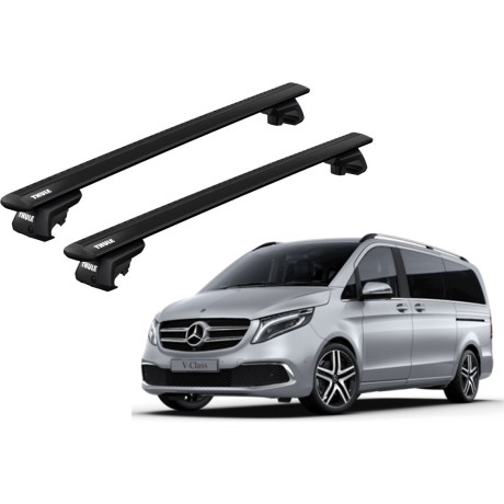Barras THULE EVO WingBar para autos MERCEDES BENZ V-Class desde 2015 negro