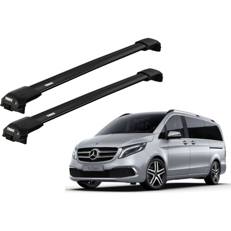 Barras THULE EDGE Flush para autos MERCEDES BENZ V-Class desde 2015 negro