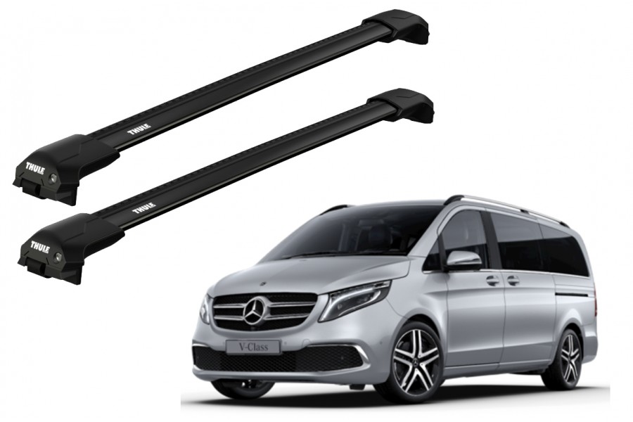Barras THULE EDGE Flush para autos MERCEDES BENZ V-Class desde 2015 negro