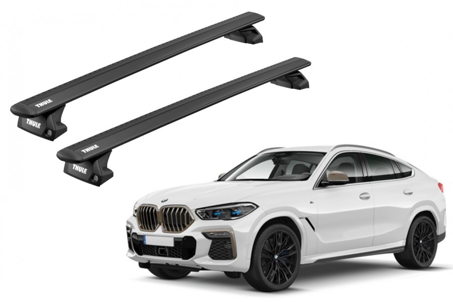 Barras THULE EVO WingBar para autos BMW X6 2015 a 2019 negro