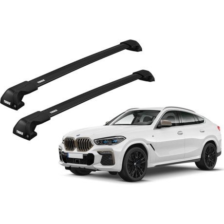 Barras THULE EDGE Flush para autos BMW X6 2015 a 2019 negro
