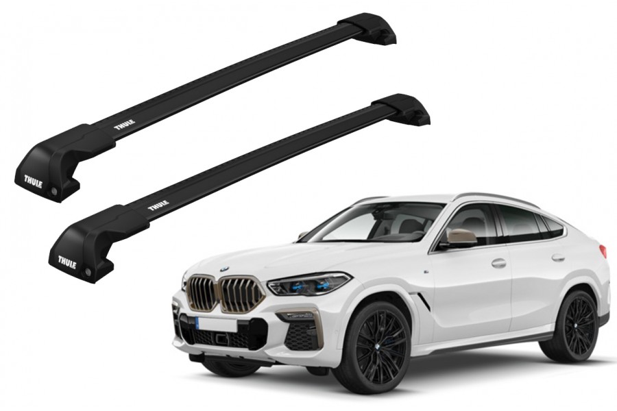 Barras THULE EDGE Flush para autos BMW X6 2015 a 2019 negro