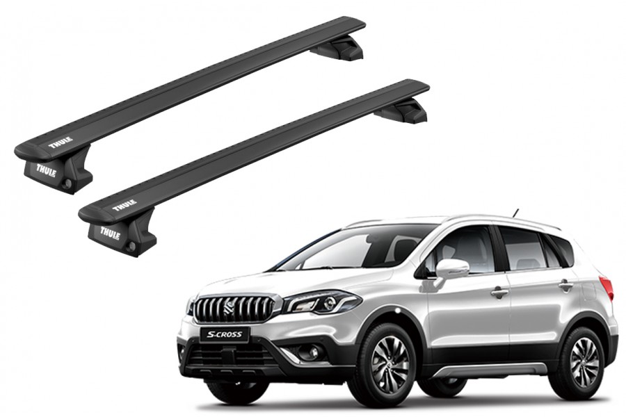 Barras THULE EVO WingBar para autos SUZUKI SX4 S-Cross desde 2014 negro