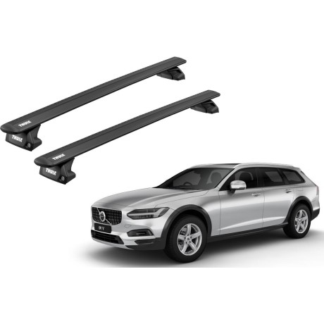 Barras THULE EVO WingBar para autos VOLVO V90 desde 2016 - 2020 negro