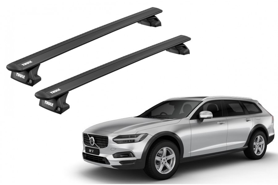 Barras THULE EVO WingBar para autos VOLVO V90 desde 2016 - 2020 negro