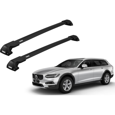 Barras THULE EDGE Flush para autos VOLVO V90 desde 2016 - 2020 negro