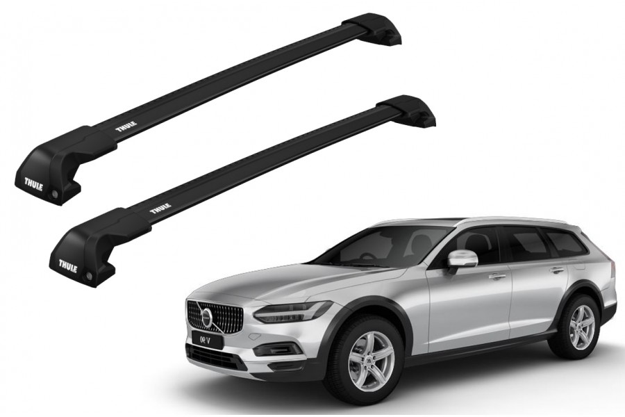 Barras THULE EDGE Flush para autos VOLVO V90 desde 2016 - 2020 negro