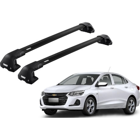 Barras THULE EDGE Flush para autos CHEVROLET Prisma desde 2019 a 2021 negro