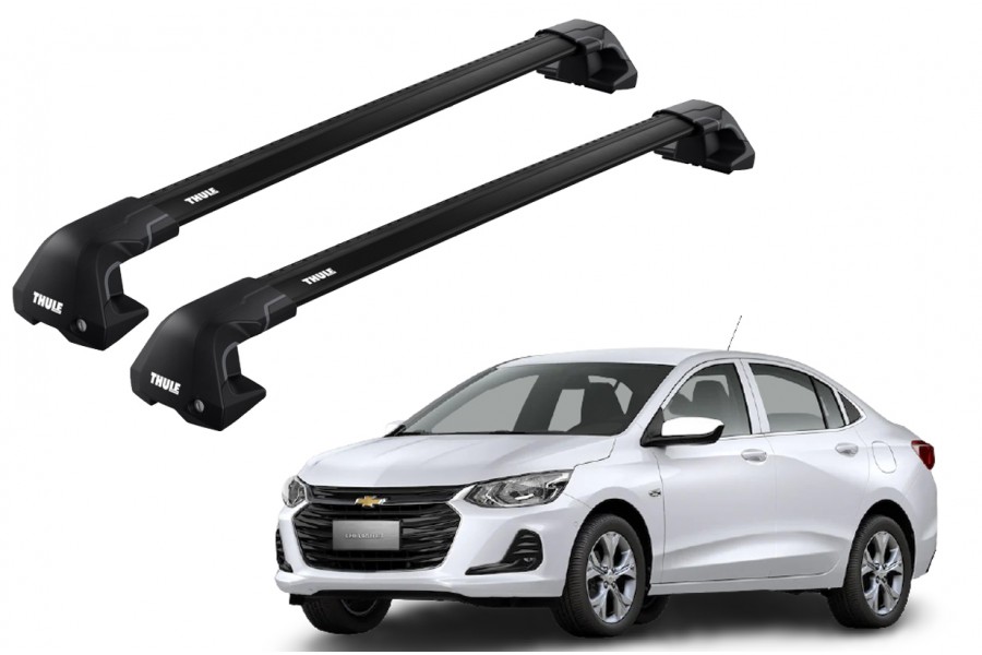 Barras THULE EDGE Flush para autos CHEVROLET Prisma desde 2019 a 2021 negro