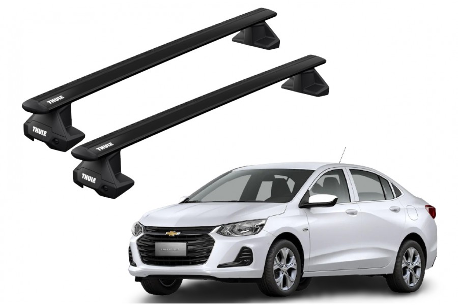 Barras THULE EVO WingBar para autos CHEVROLET Prisma desde 2019 a 2021 negro