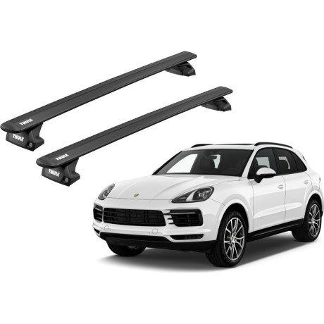 Barras THULE EVO WingBar para autos PORSCHE Cayenne desde 2018 negro