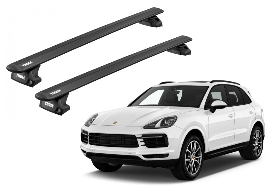 Barras THULE EVO WingBar para autos PORSCHE Cayenne desde 2018 negro