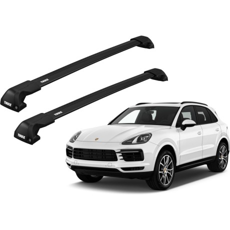 Barras THULE EDGE Flush para autos PORSCHE Cayenne desde 2018 negro