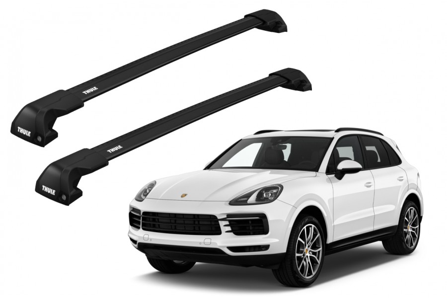 Barras THULE EDGE Flush para autos PORSCHE Cayenne desde 2018 negro