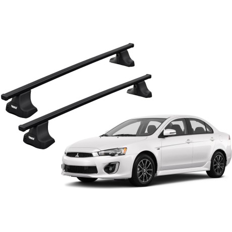 Barras THULE SquareBar para autos MITSUBISHI Lancer EVO  desde 2008 - 2018