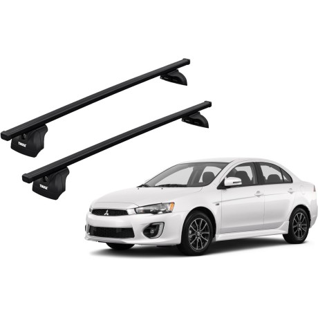 Barras THULE SquareBar para autos MITSUBISHI Lancer EVO  desde 2008 - 2018