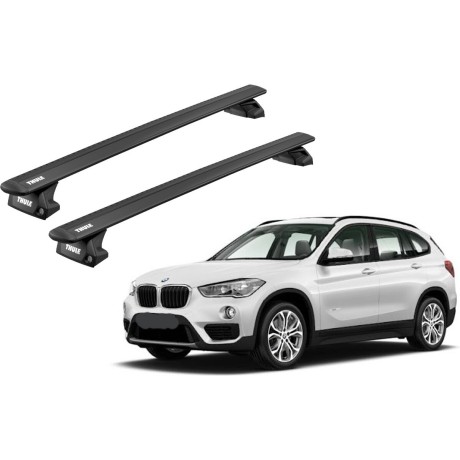 Barras THULE EVO WingBar para autos BMW X1 (F48) desde 2016 al 2022 negro