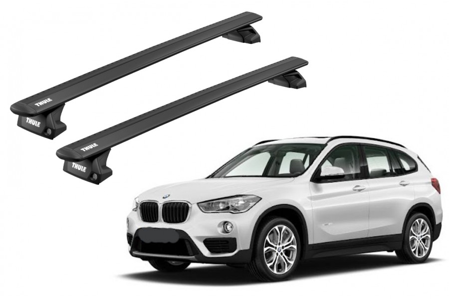 Barras THULE EVO WingBar para autos BMW X1 (F48) desde 2016 al 2022 negro