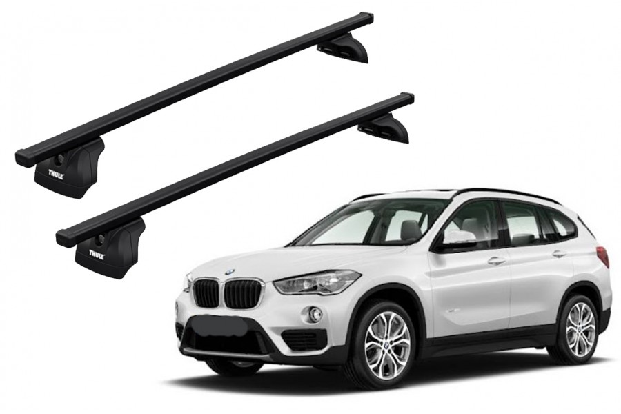 Barras THULE EVO SquareBar para autos BMW X1 (F48) desde 2016 al 2022