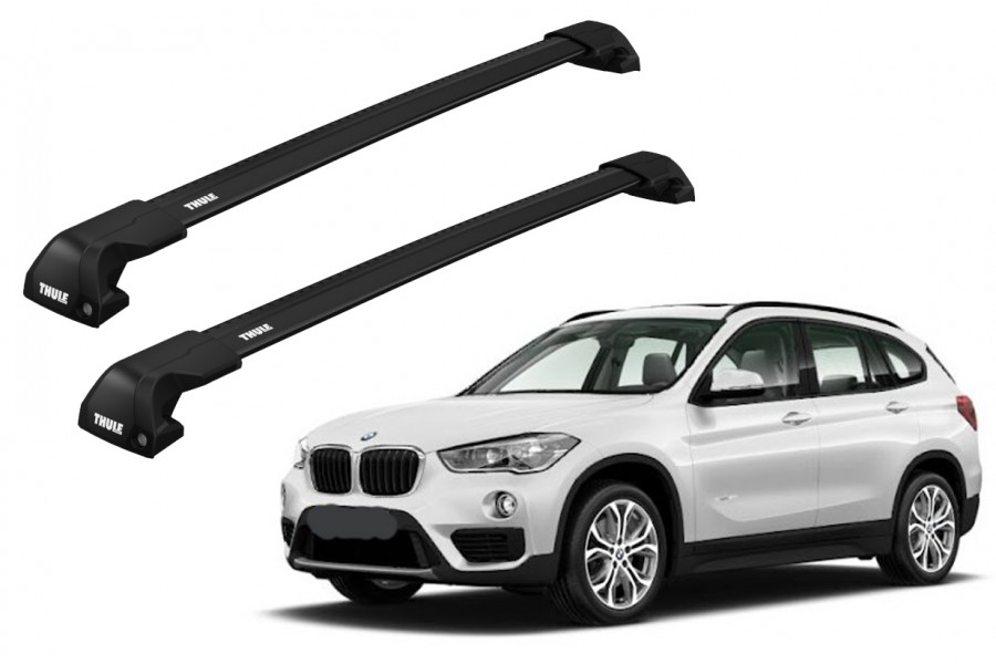 Barras THULE EDGE Flush para autos BMW X1 (F48) desde 2016 al 2022 negro