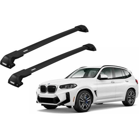 Barras THULE EDGE Flush para autos BMW X3 desde 2018-2024 negro
