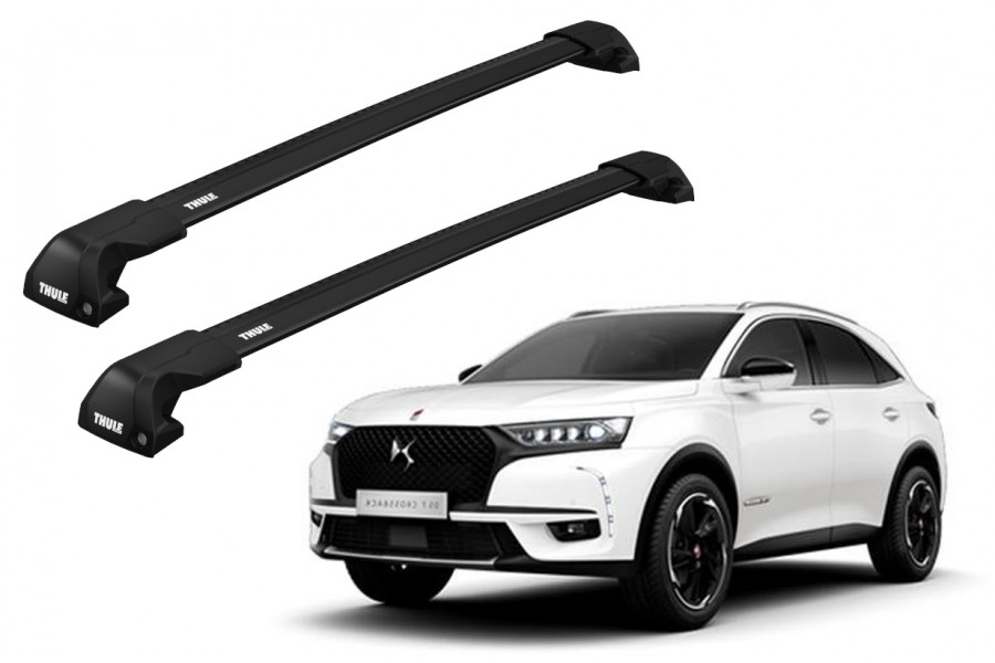 Barras THULE EDGE Flush para autos CITROEN DS7 Crossback desde 2018 negro