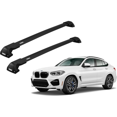 Barras THULE EDGE Flush para autos BMW X4 2015 a 2018 negro