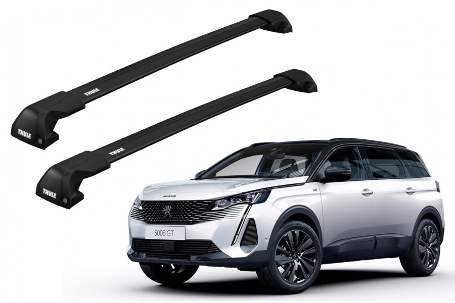 Barras THULE EDGE Flush para autos PEUGEOT 5008 desde 2017-2023 negro