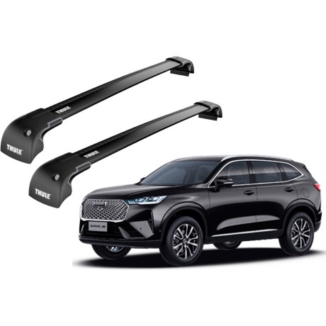 Barras THULE EDGE para autos GREAT WALL Haval H6 desde 2017 - 2025 negro