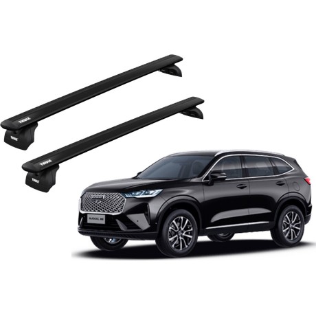 Barras THULE WingBar para autos GREAT WALL Haval H6 desde 2017 - 2025 negro