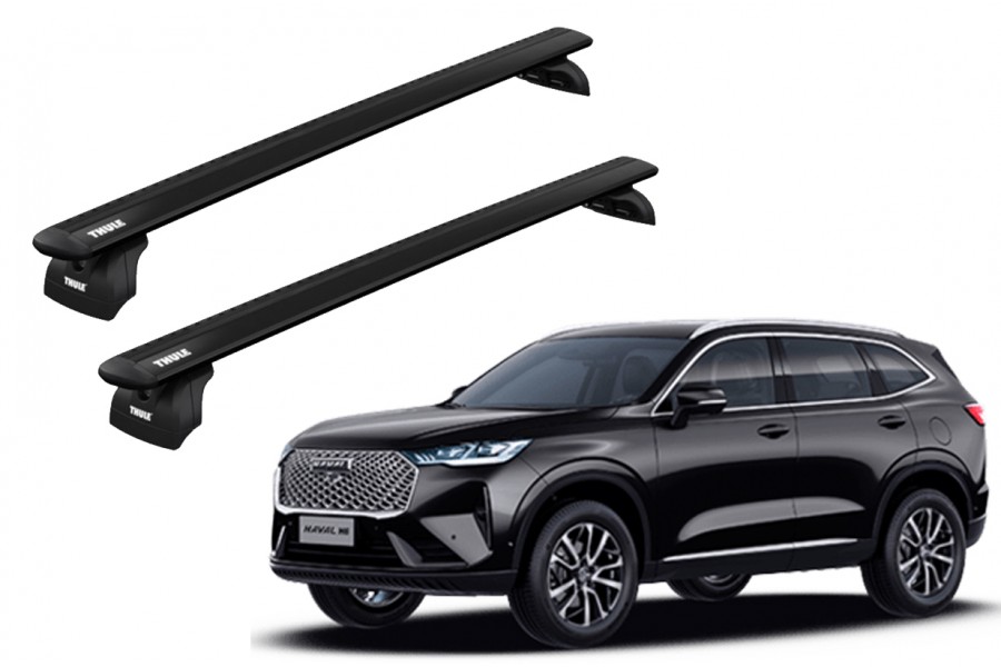 Barras THULE WingBar para autos GREAT WALL Haval H6 desde 2017 - 2025 negro