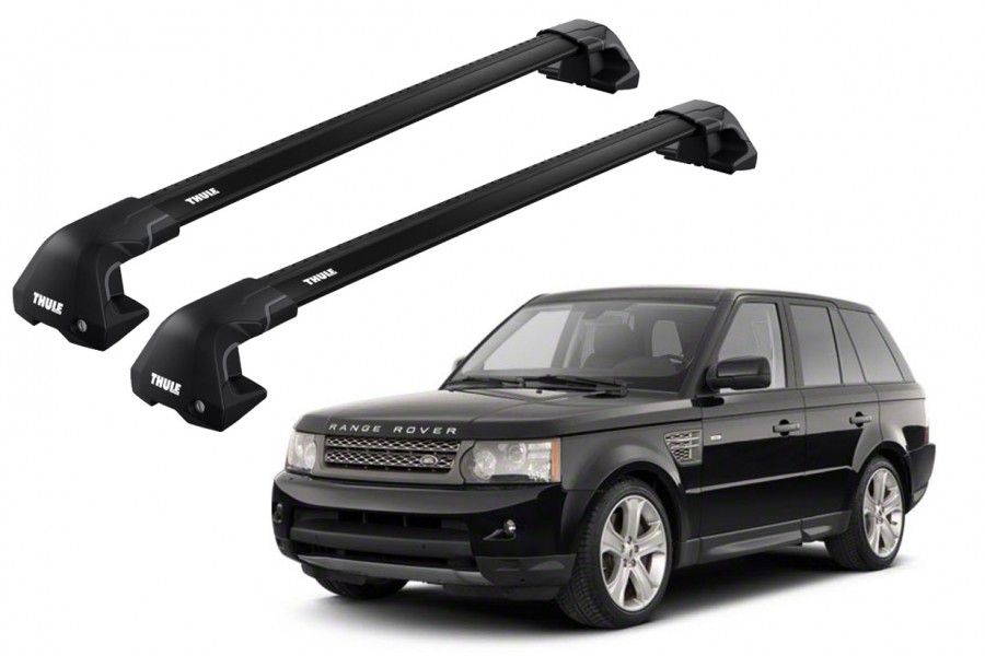 Barras THULE EDGE Flush para autos LAND ROVER Range Rover Sport 2004 a 2013 negro