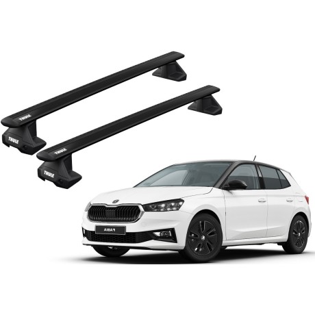 Barras THULE EVO WingBar para autos SKODA Fabia desde 2015 negro