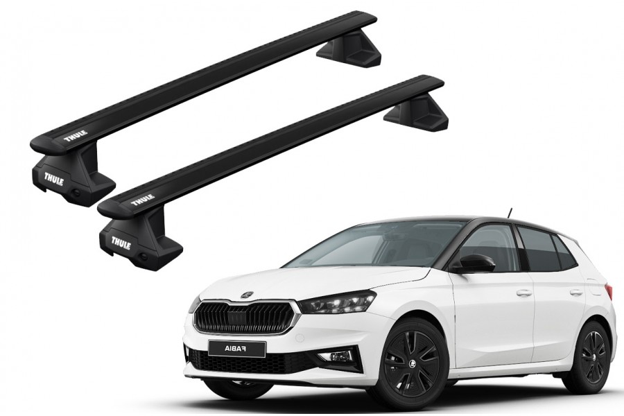 Barras THULE EVO WingBar para autos SKODA Fabia desde 2015 negro