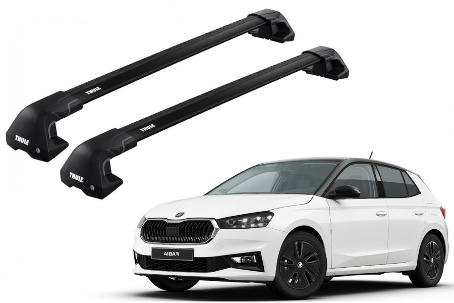 Barras THULE EDGE Flush para autos SKODA Fabia desde 2015 negro