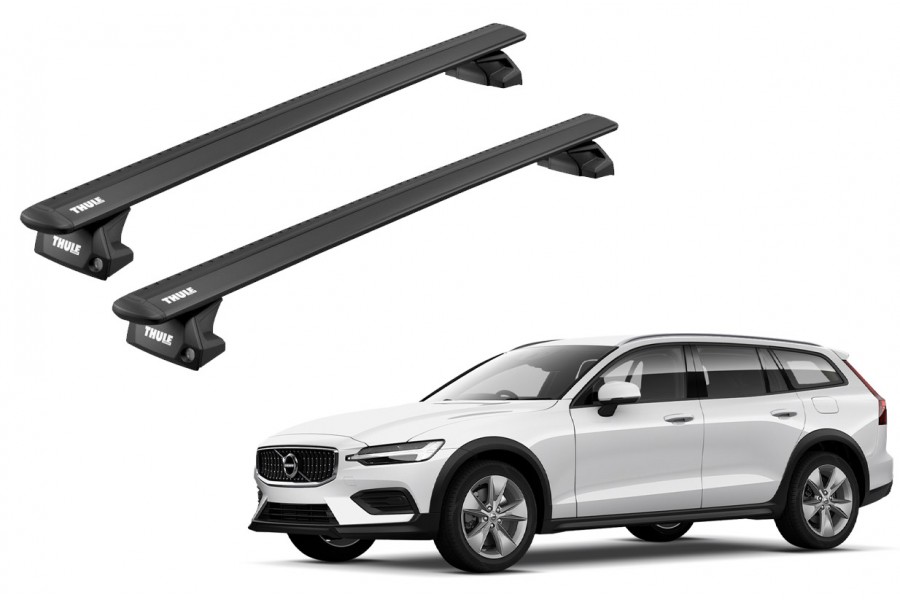 Barras THULE EVO WingBar para autos VOLVO V60 Cross Country desde 2019 - 2024 negro